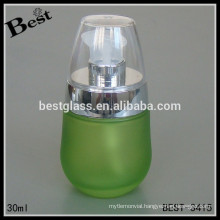 lotion bottle, newest design fancy lotion bottle for silver serum and clear cap, wholesale glass bottle for perfume